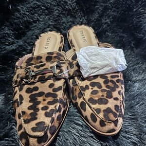 Torrid Leopard Print Flats with Buckle Detail